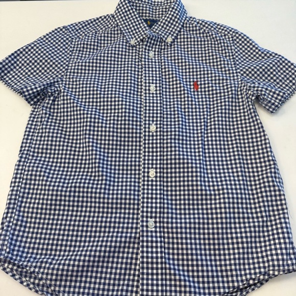 Ralph Lauren Boys Zip Up Blue Jacket & Blue Check Shirt Sz 6, 2 Pcs Set - Picture 15 of 16